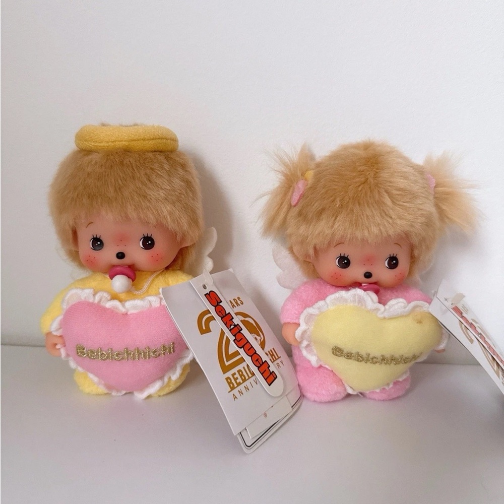 Angel bebichhichi monchhichi plush doll set